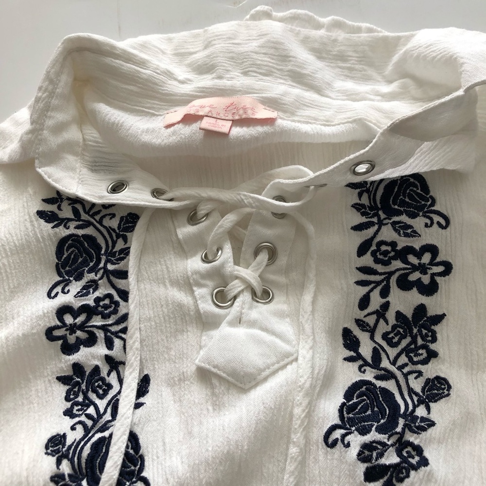 Free Lace up blouse